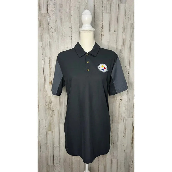 Pittsburgh Steelers Nike‎ Men's Gray Polo Shirt Size Small Football Casual - Picture 2 of 6